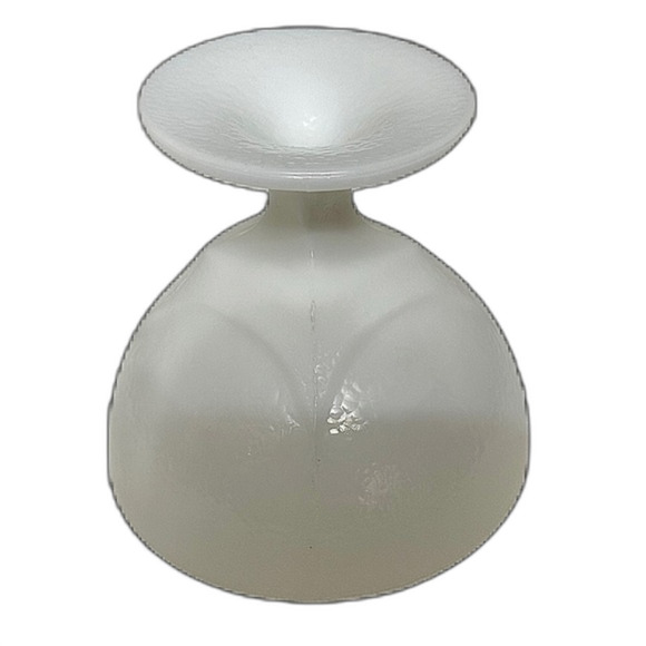 Vintage Indiana‎ Glass Milk Depression Glass Pedestal Dish Textured - Picture 5 of 11